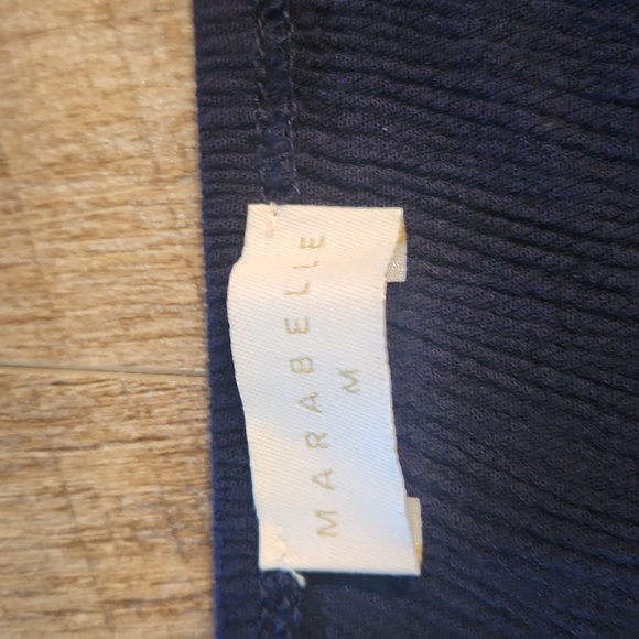 Navy Blue Off-Shoulder Romper - Picture 5 of 5